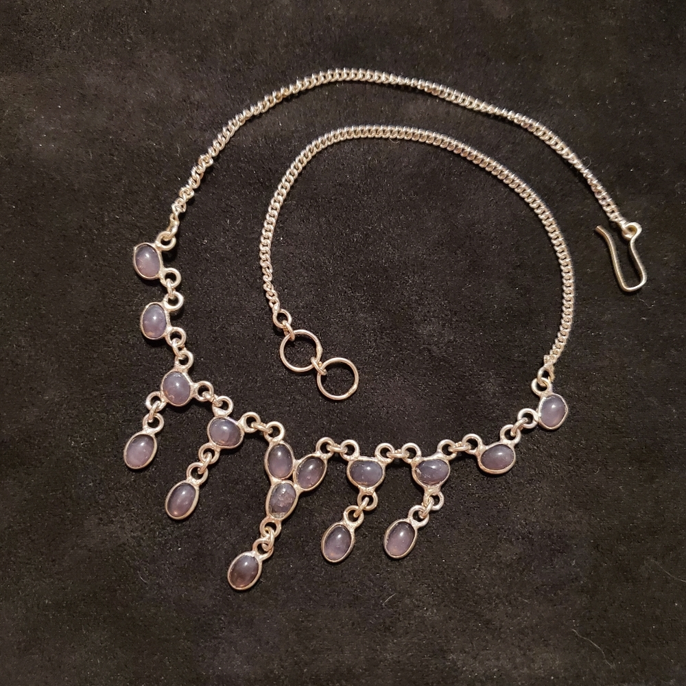 925 Silver Semi-precious Stones Handmade Necklace